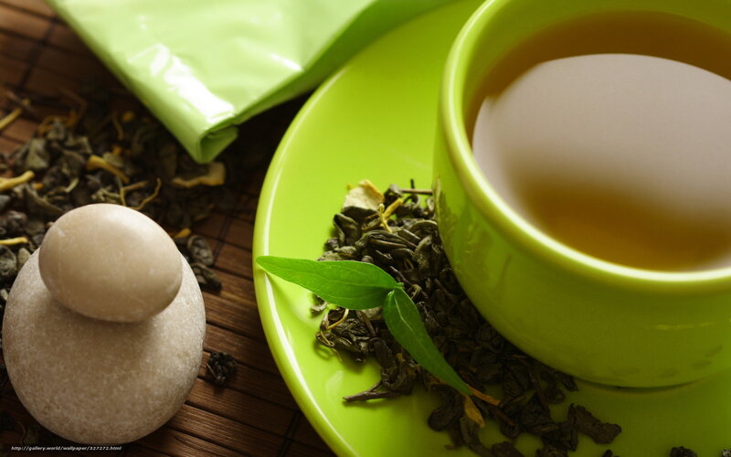 Green tea with stones