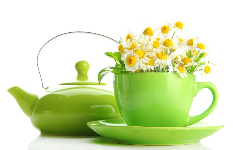 Green Teapot and Cup