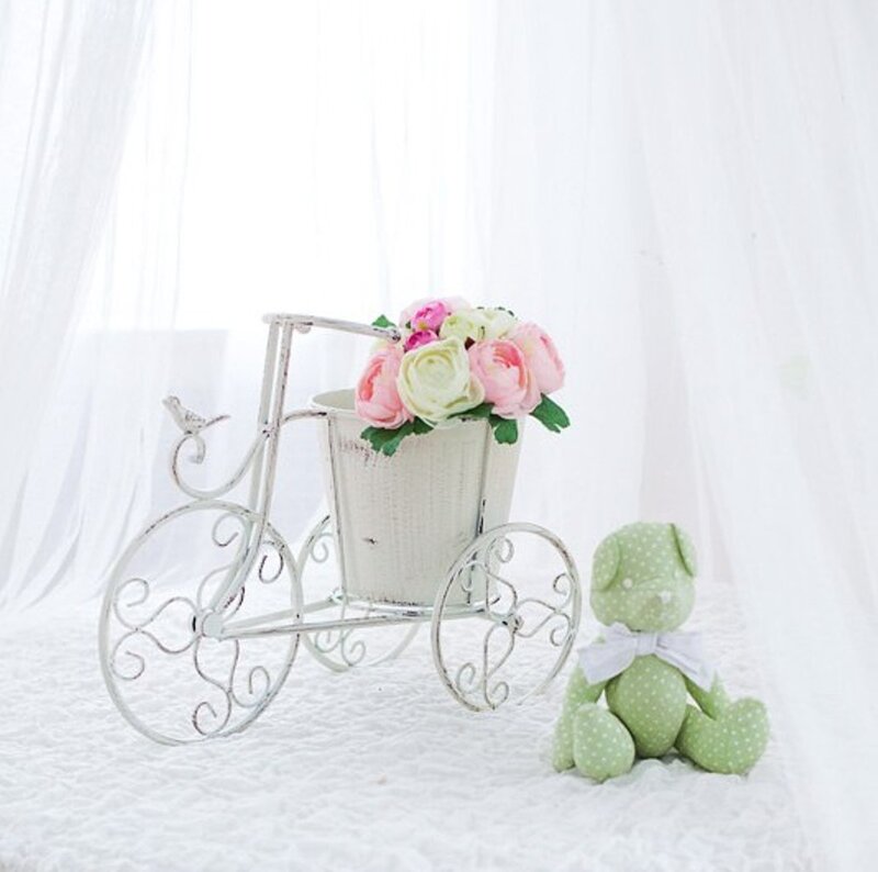 Green Teddy Bear with Flowers