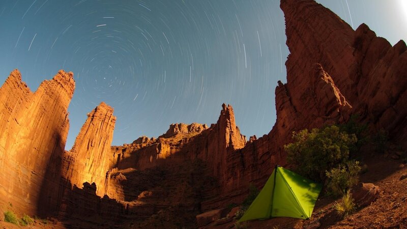 Green Tent in Canyon