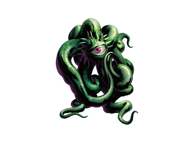 Green Tentacled Creature — Menacing