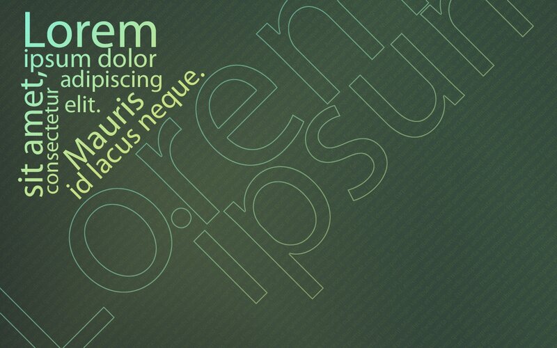 green text design with placeholder words