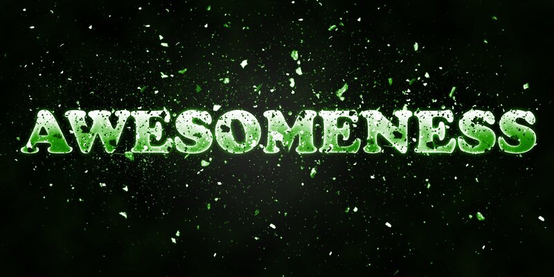 green text explosion effect