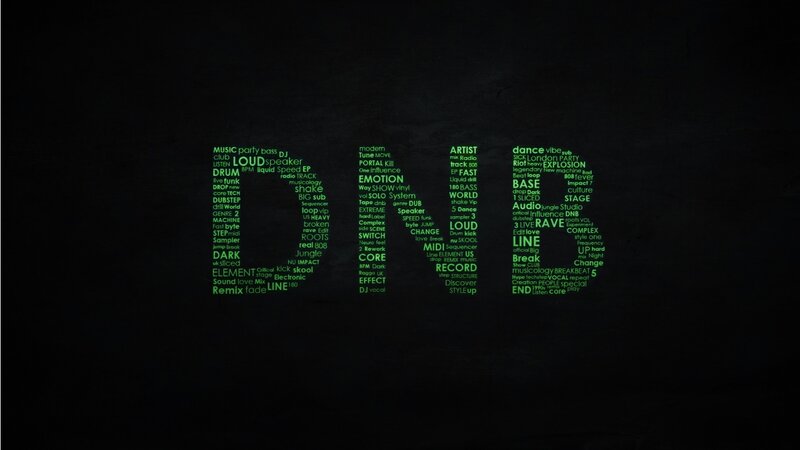 green text music words