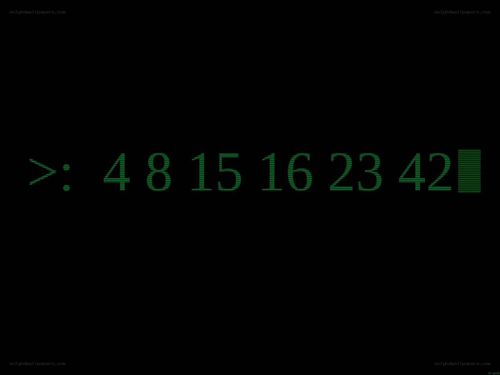 green text on black background