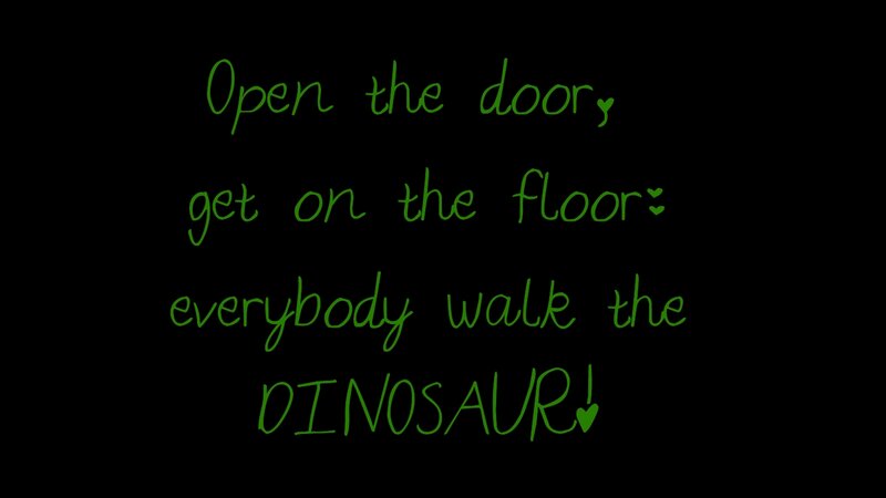 Green Text on Black Background — Playful