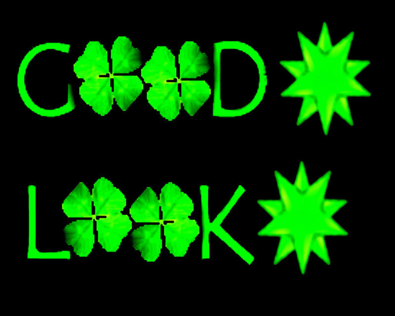 Green Text on Black — Playful