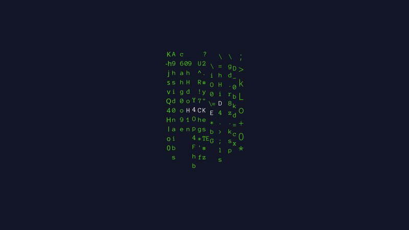 Green Text on Dark Background — Black, Neutral