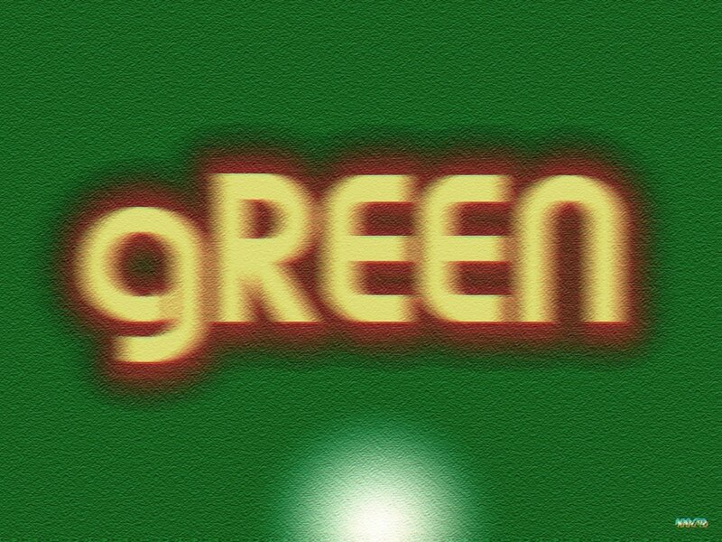 green text on green background