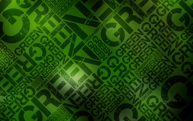 Green Text Pattern