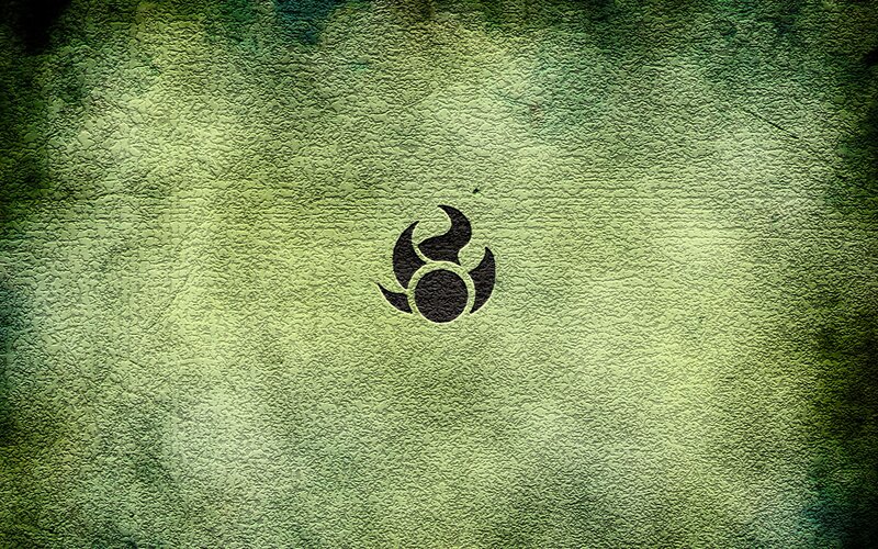 green textured background with logo