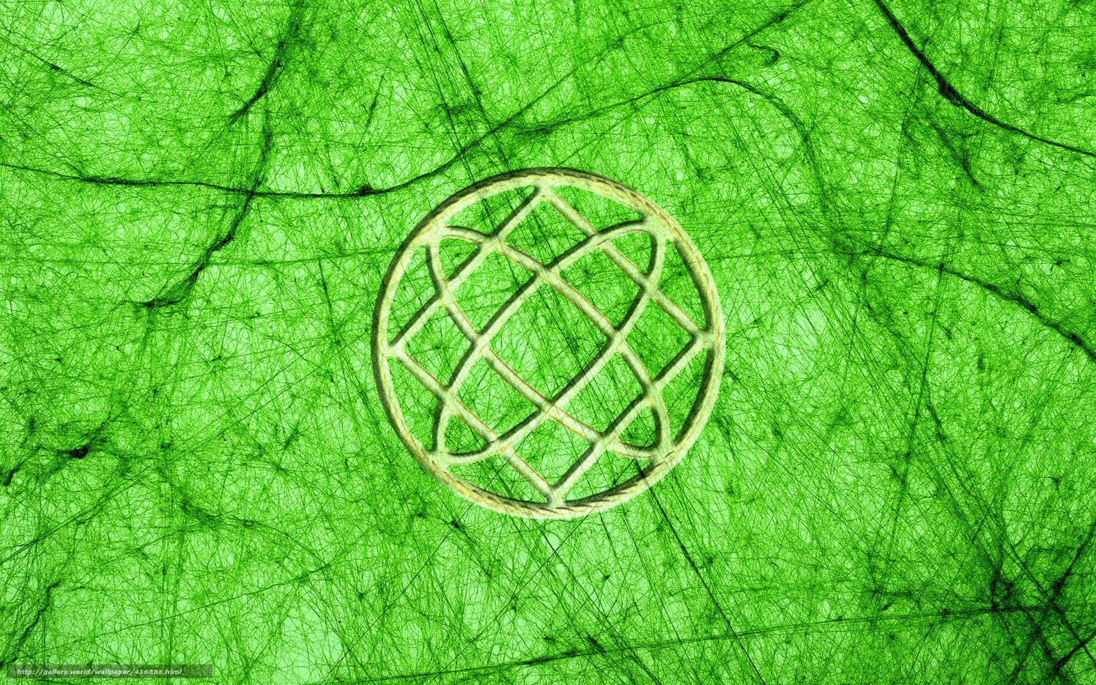 Green textured globe design