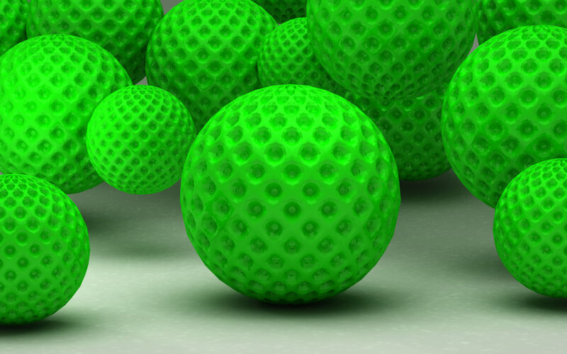 Green Textured Spheres