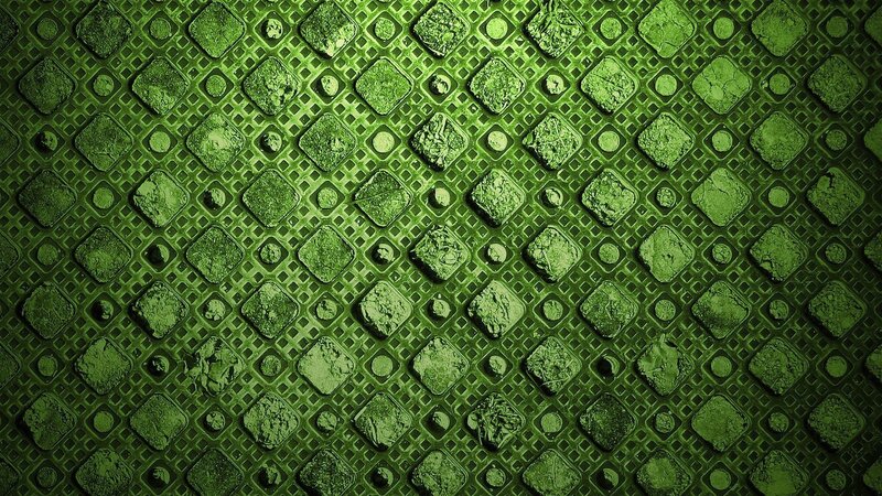 Green Textured Surface — Industrial, Abstract