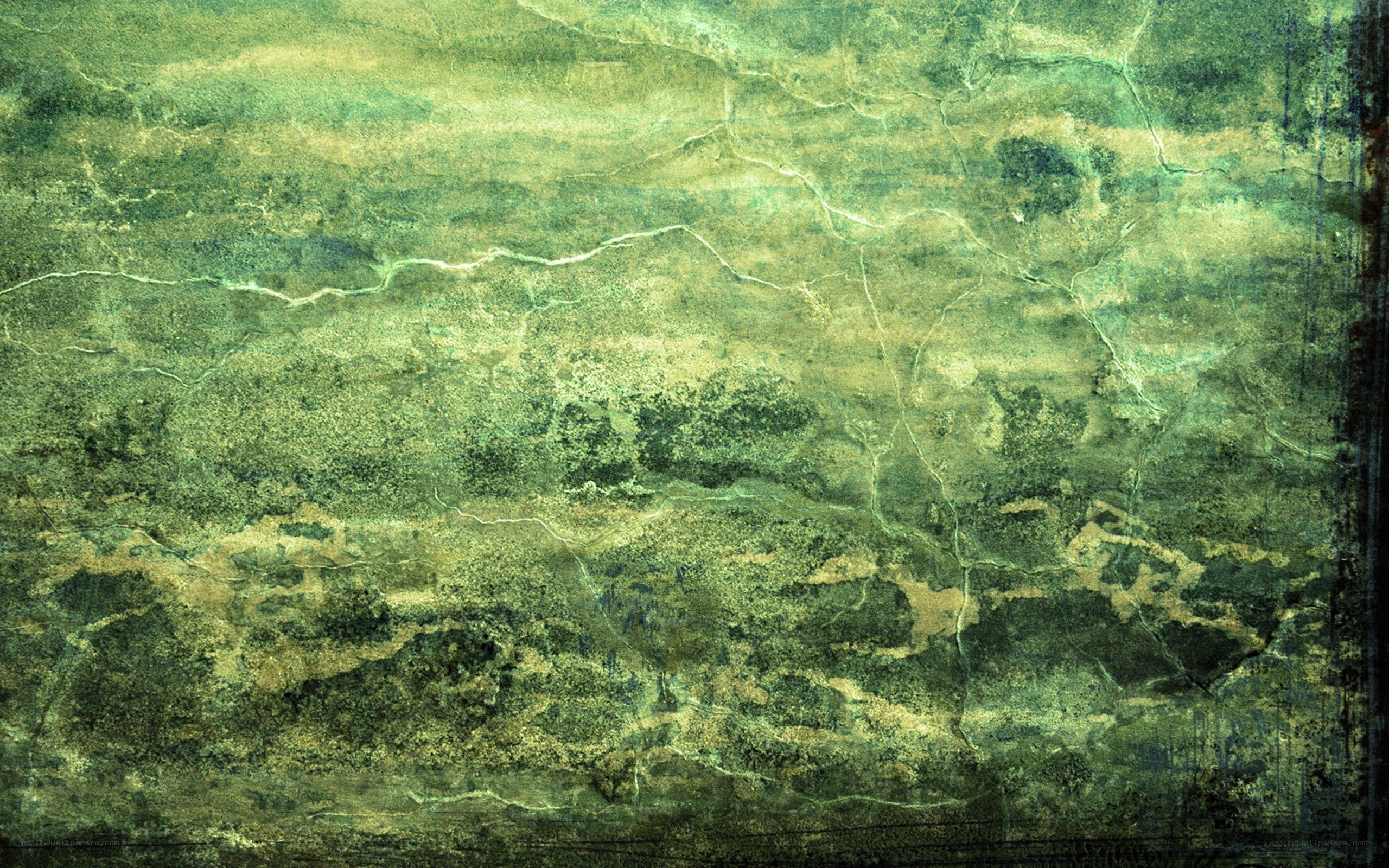 green textured wall surface