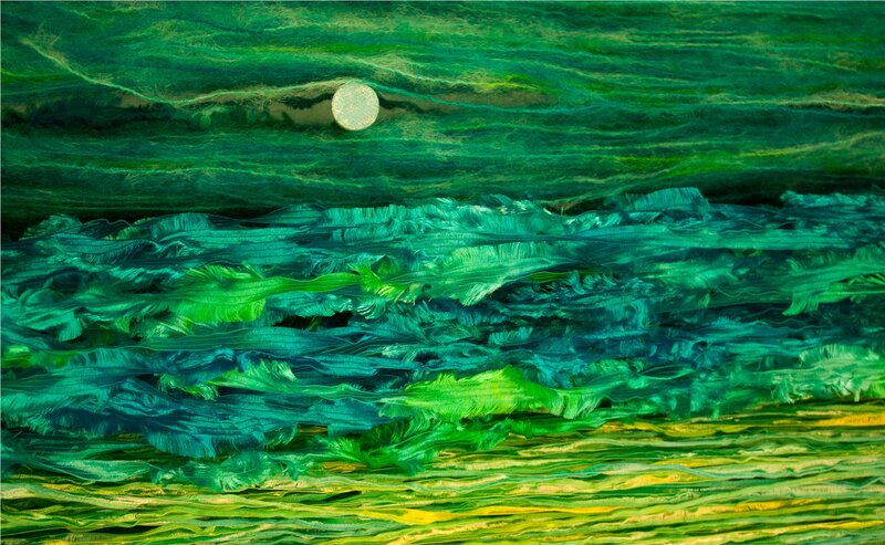 Green Textured Waves