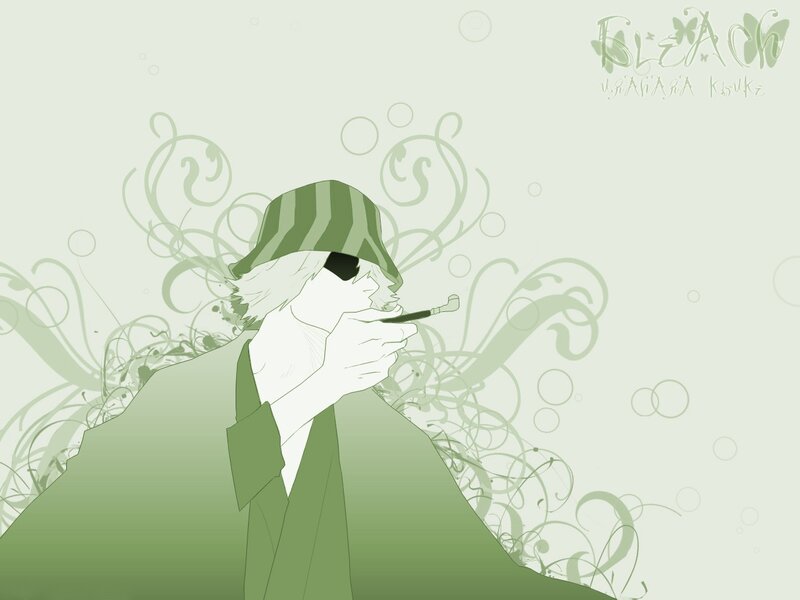 Green-themed anime character illustration