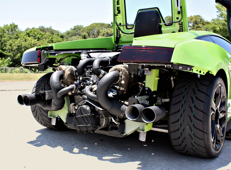 Green Three-wheeled Vehicle