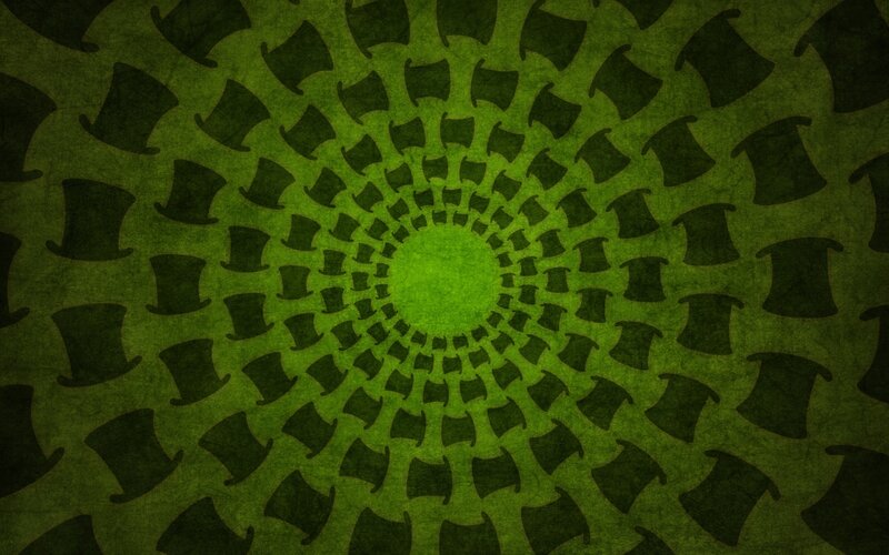green top hat spiral