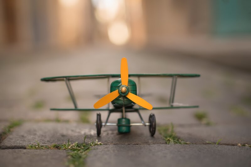Green Toy Airplane