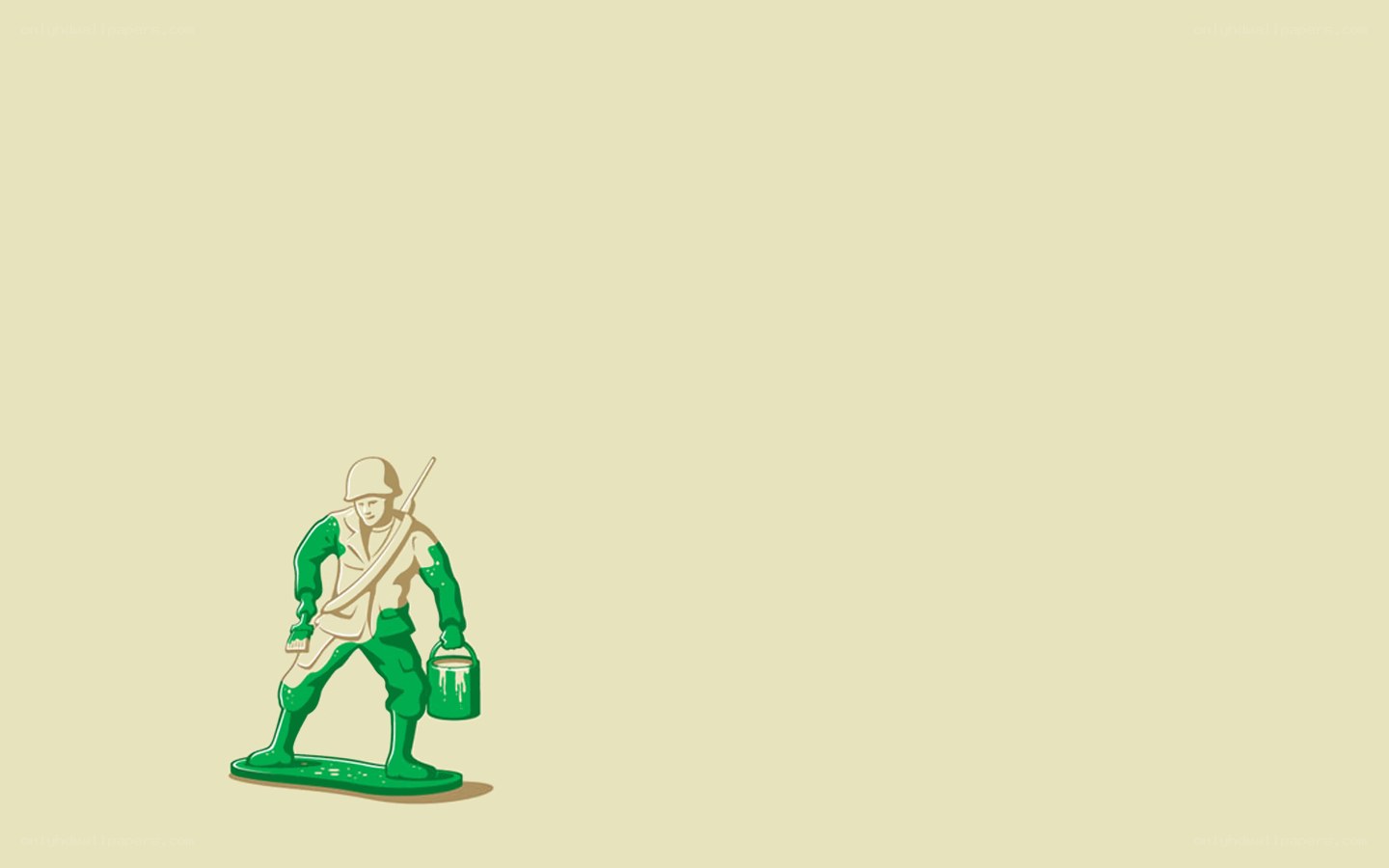 green toy soldier painting