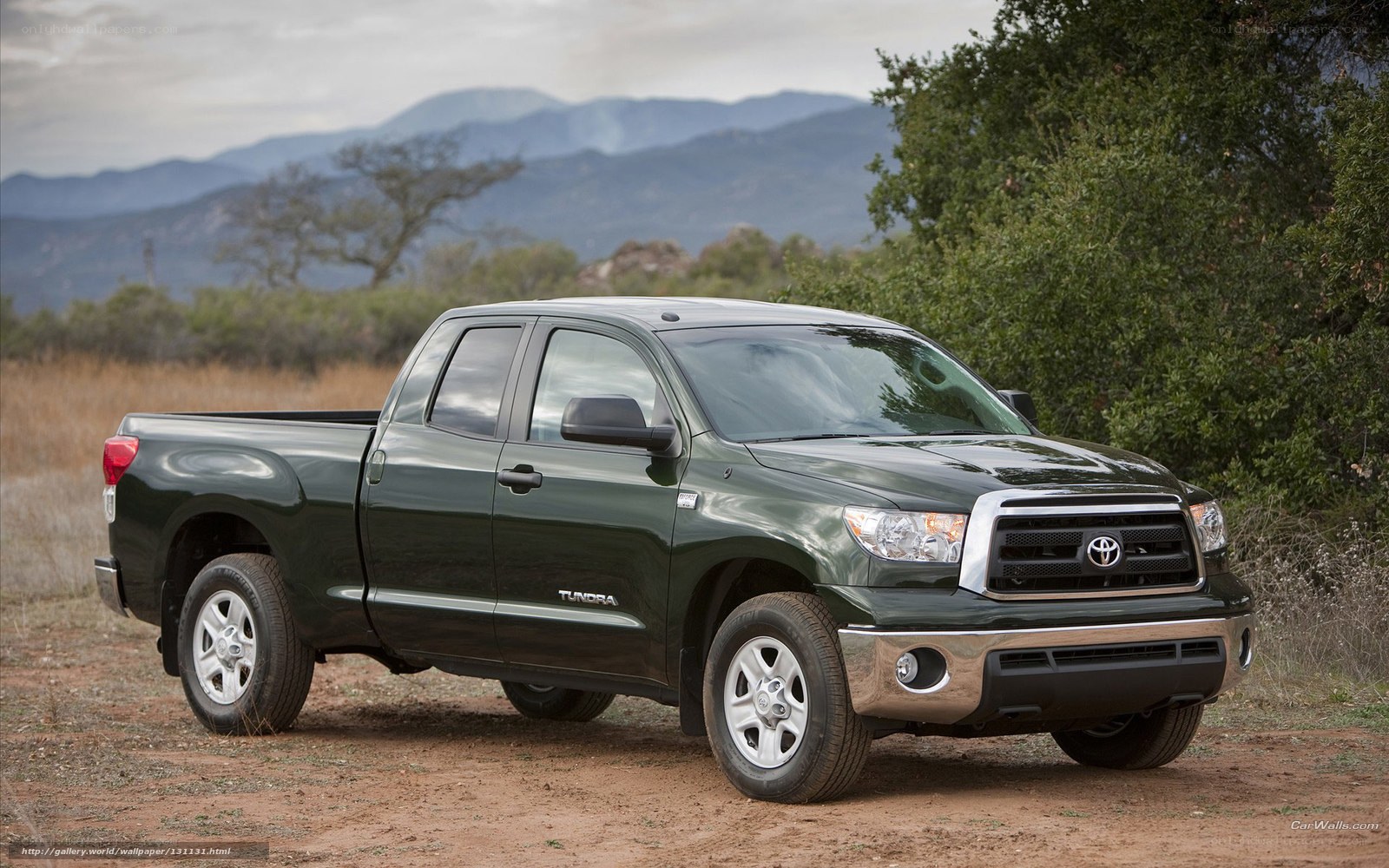 Green Toyota Tundra pickup truck