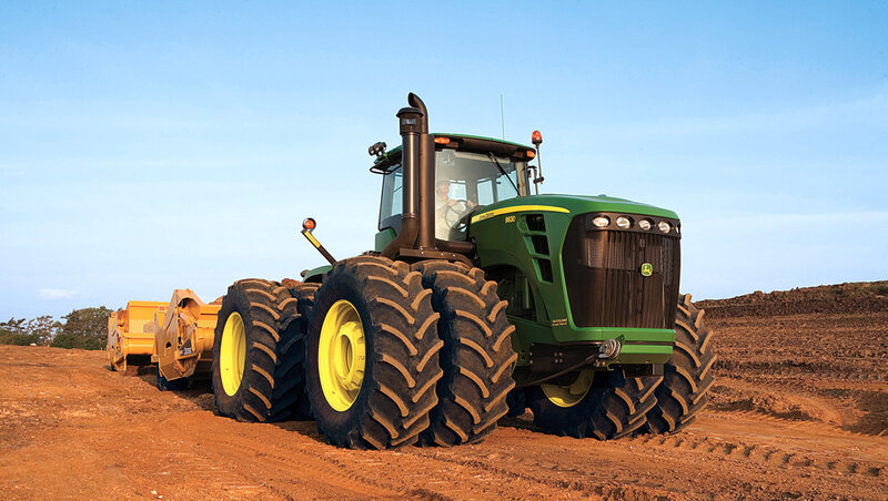 Green Tractor on Dirt