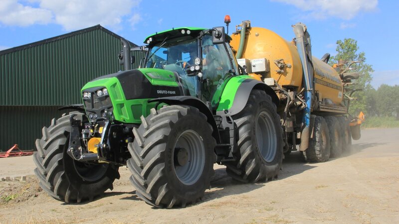 Green Tractor with Tanker