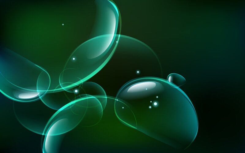 Green Translucent Bubbles