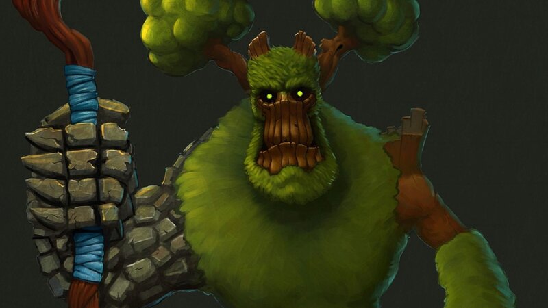 Green Tree-like Creature — Menacing