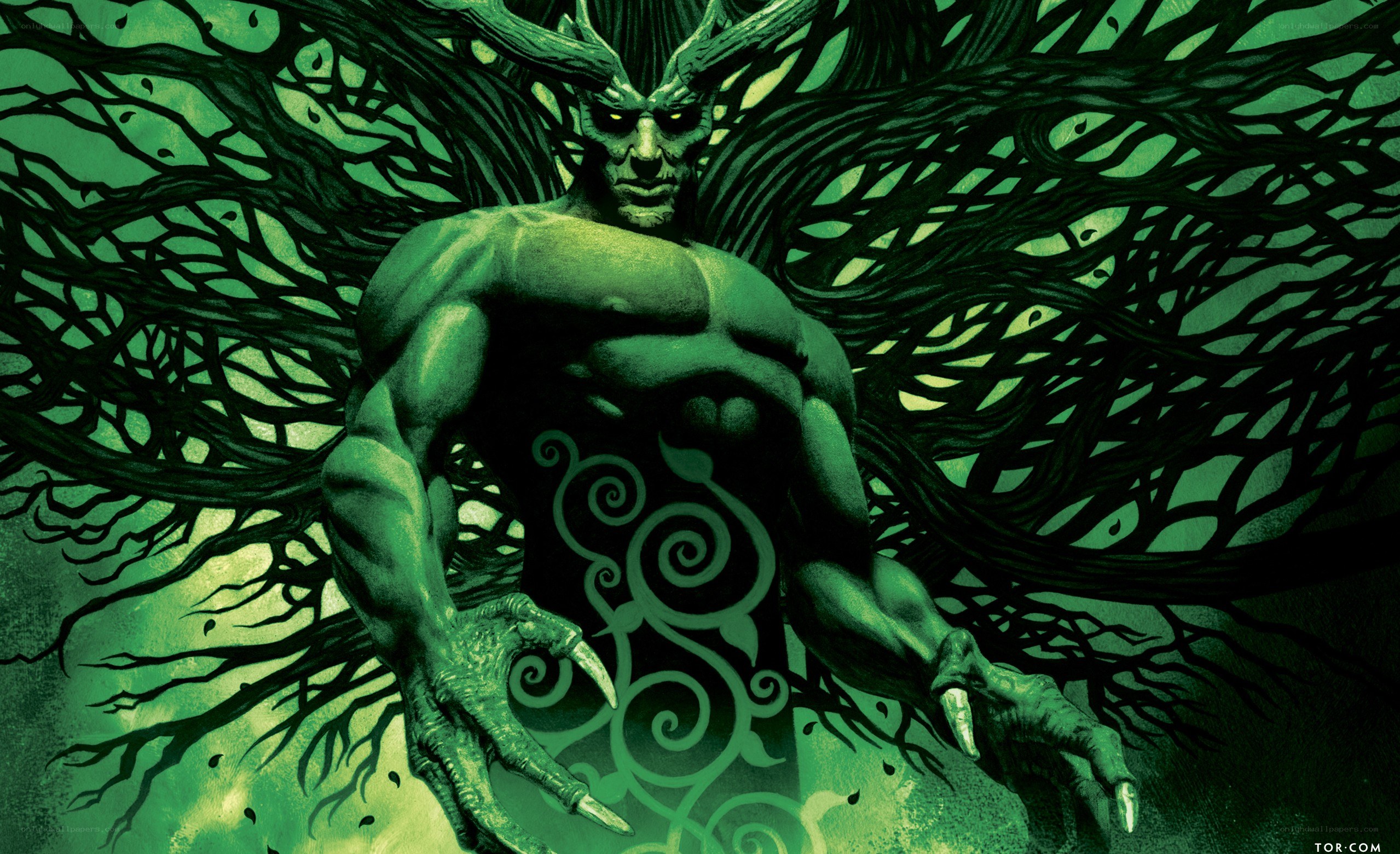 green tree-like monster