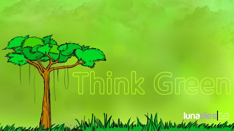 Green Tree on Grass — Calm