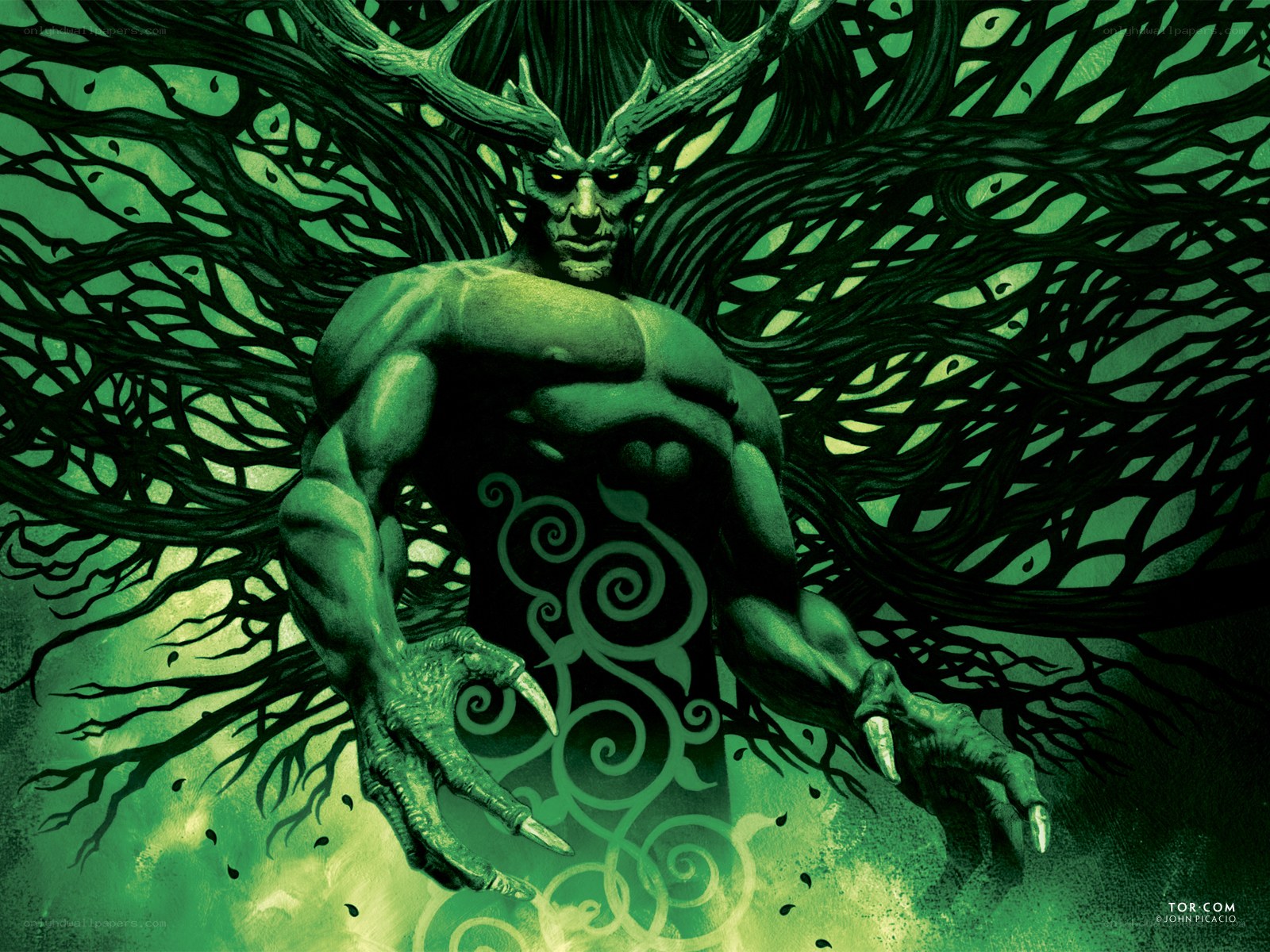green tree spirit creature