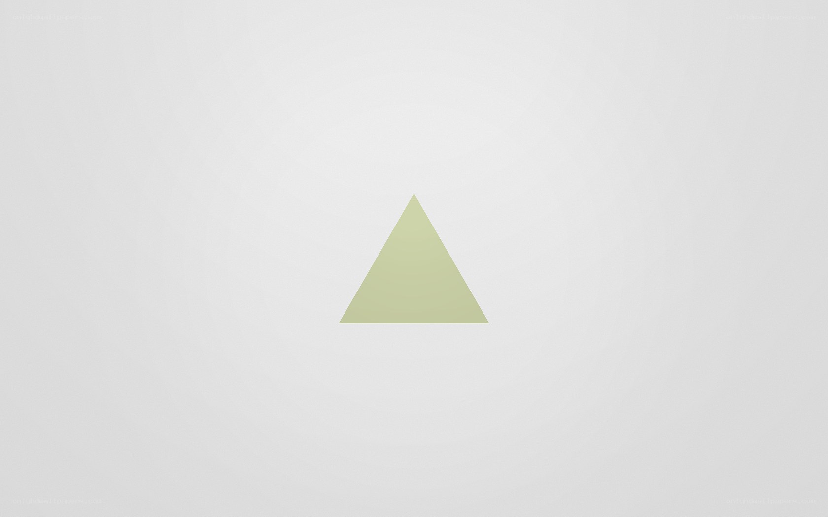 green triangle on white background