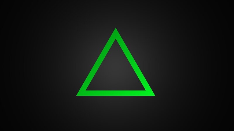 Green Triangle Outline