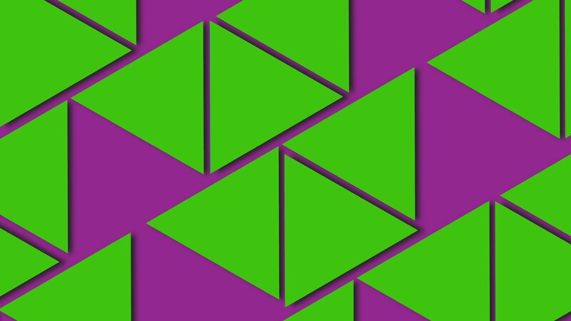 Green Triangles on Purple
