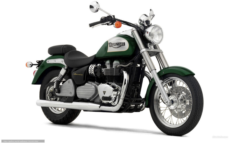 Green Triumph America motorcycle