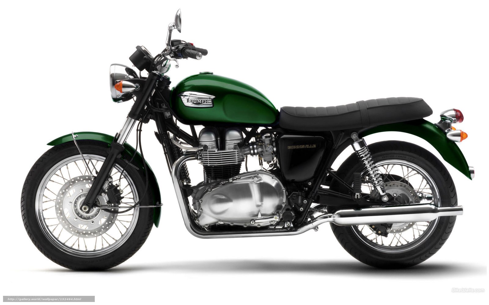 green triumph bonneville motorcycle