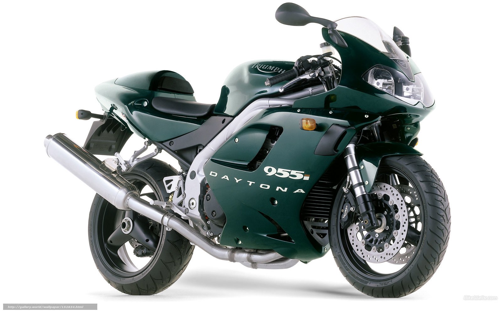 Green Triumph Daytona motorcycle