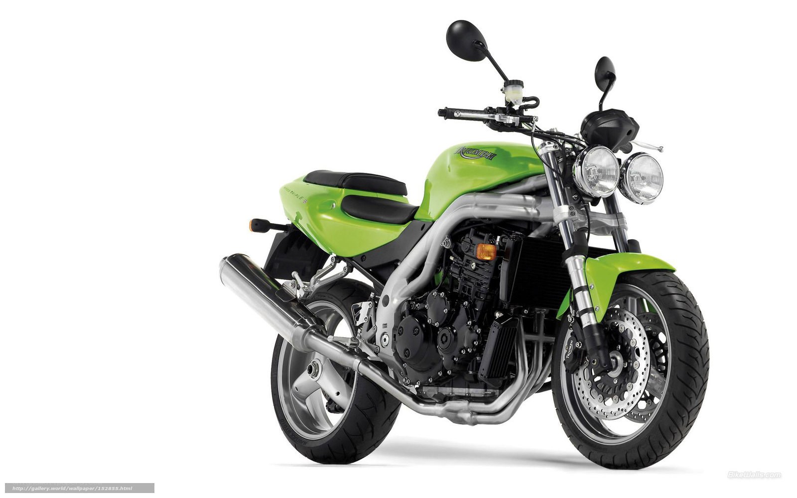 green triumph motorcycle