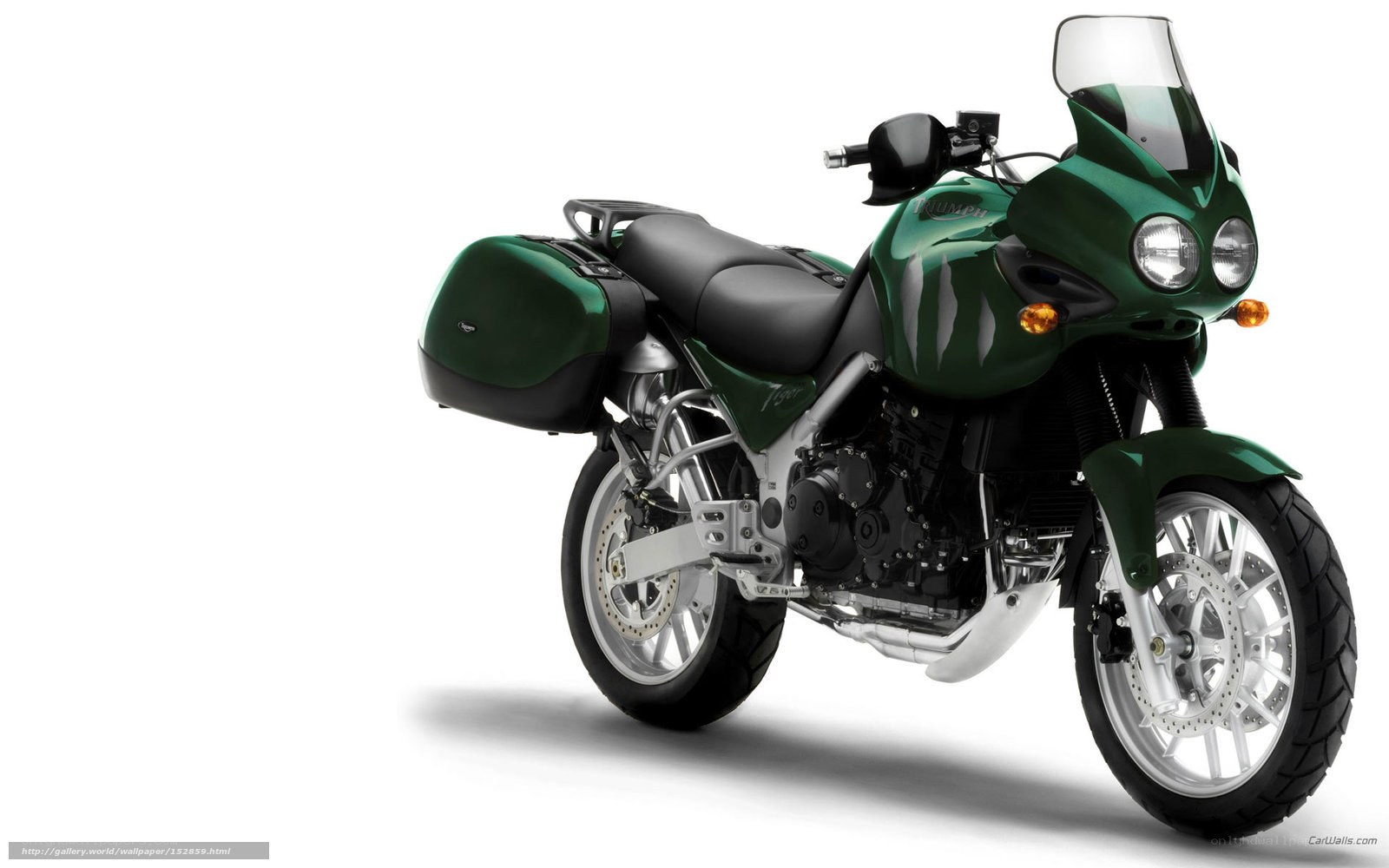 green triumph motorcycle