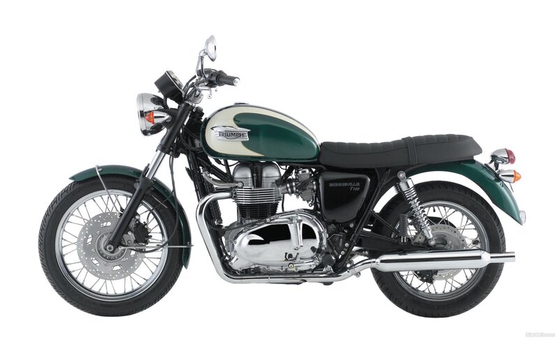 green triumph motorcycle