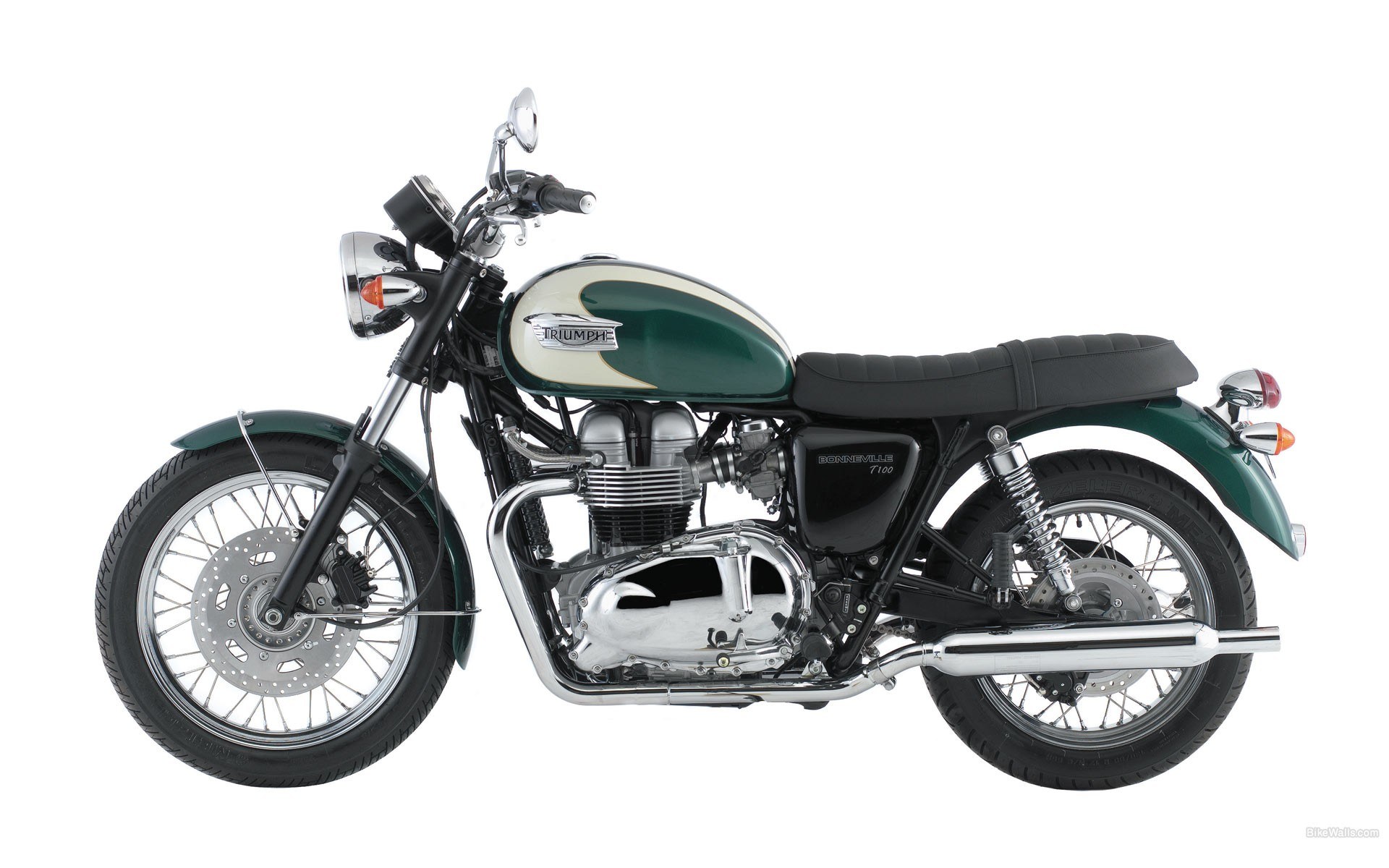 green triumph motorcycle