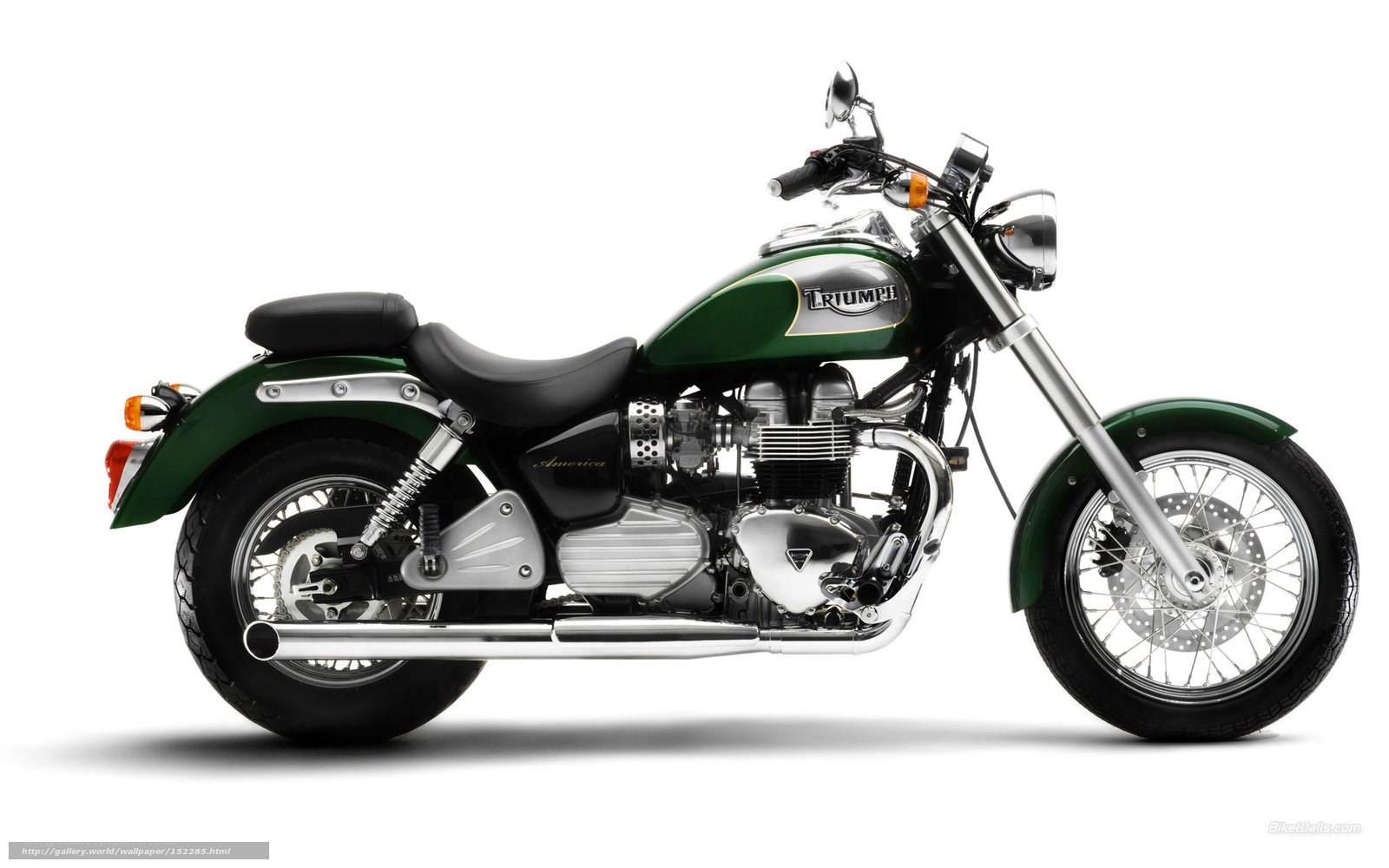green triumph motorcycle