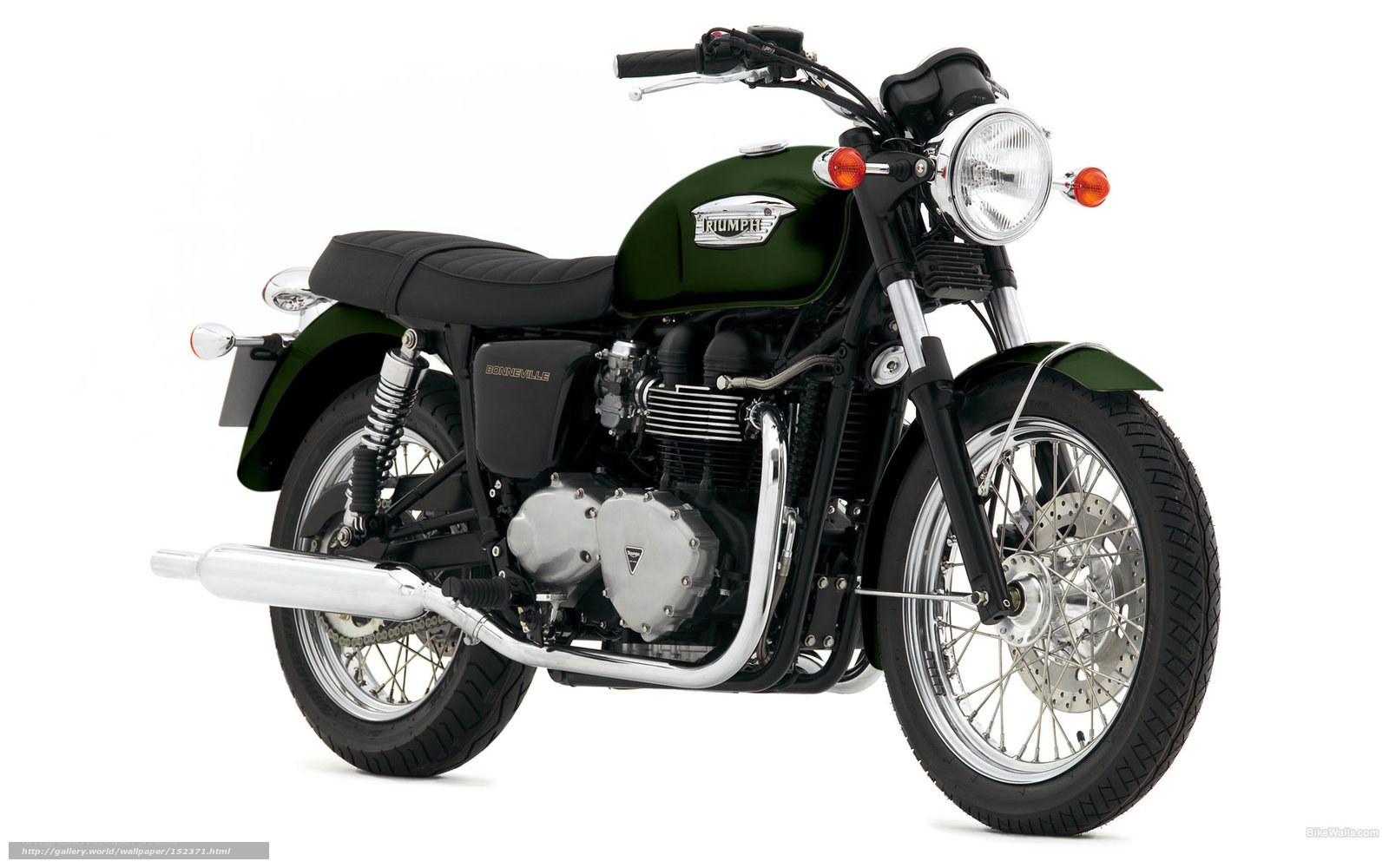 green triumph motorcycle