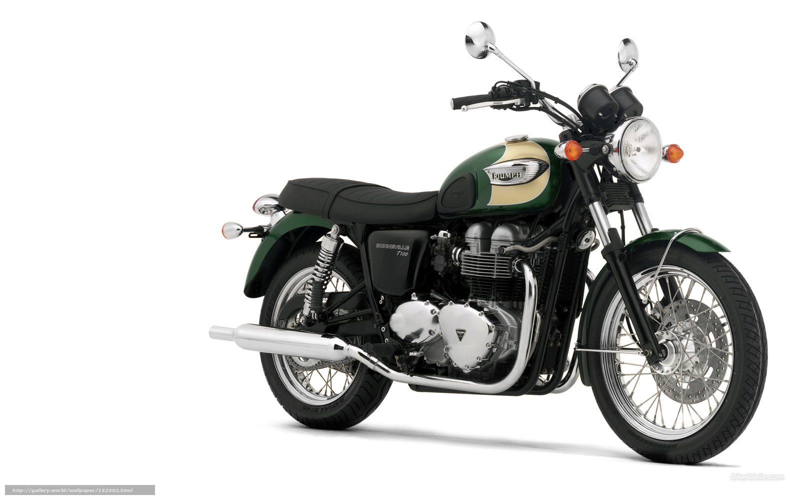 green triumph motorcycle