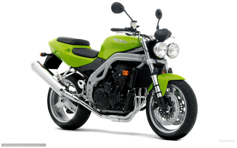 Green Triumph Motorcycle — Lime Green