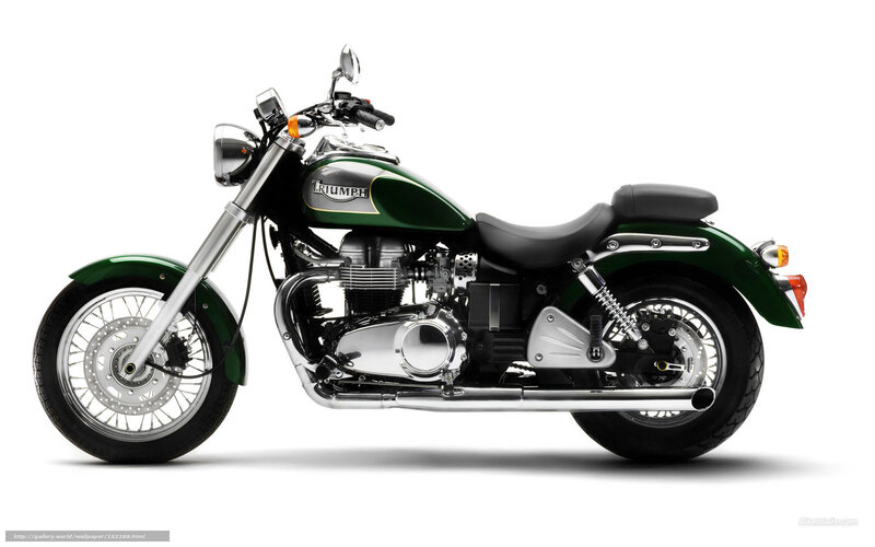 Green Triumph Motorcycle — Neutral, Photograph, Seat