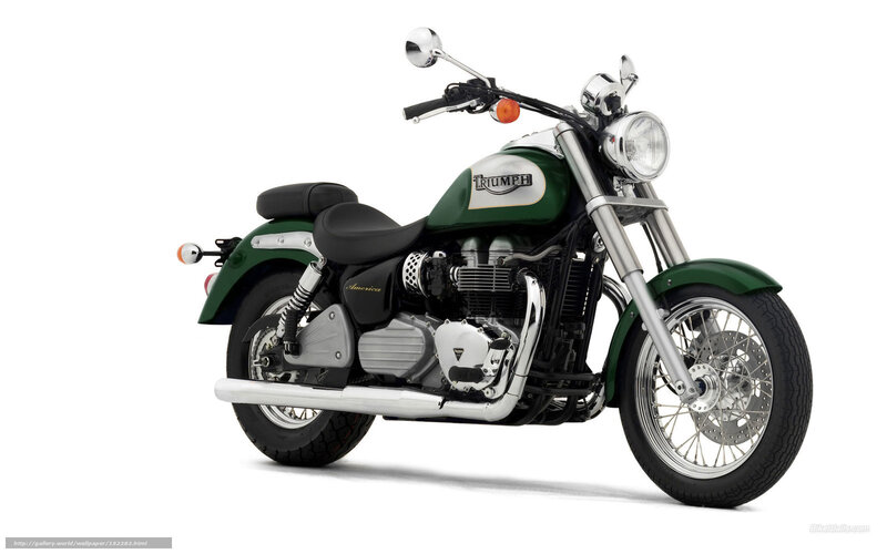 Green Triumph motorcycle