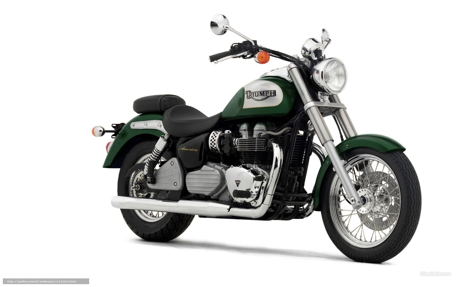 Green Triumph motorcycle